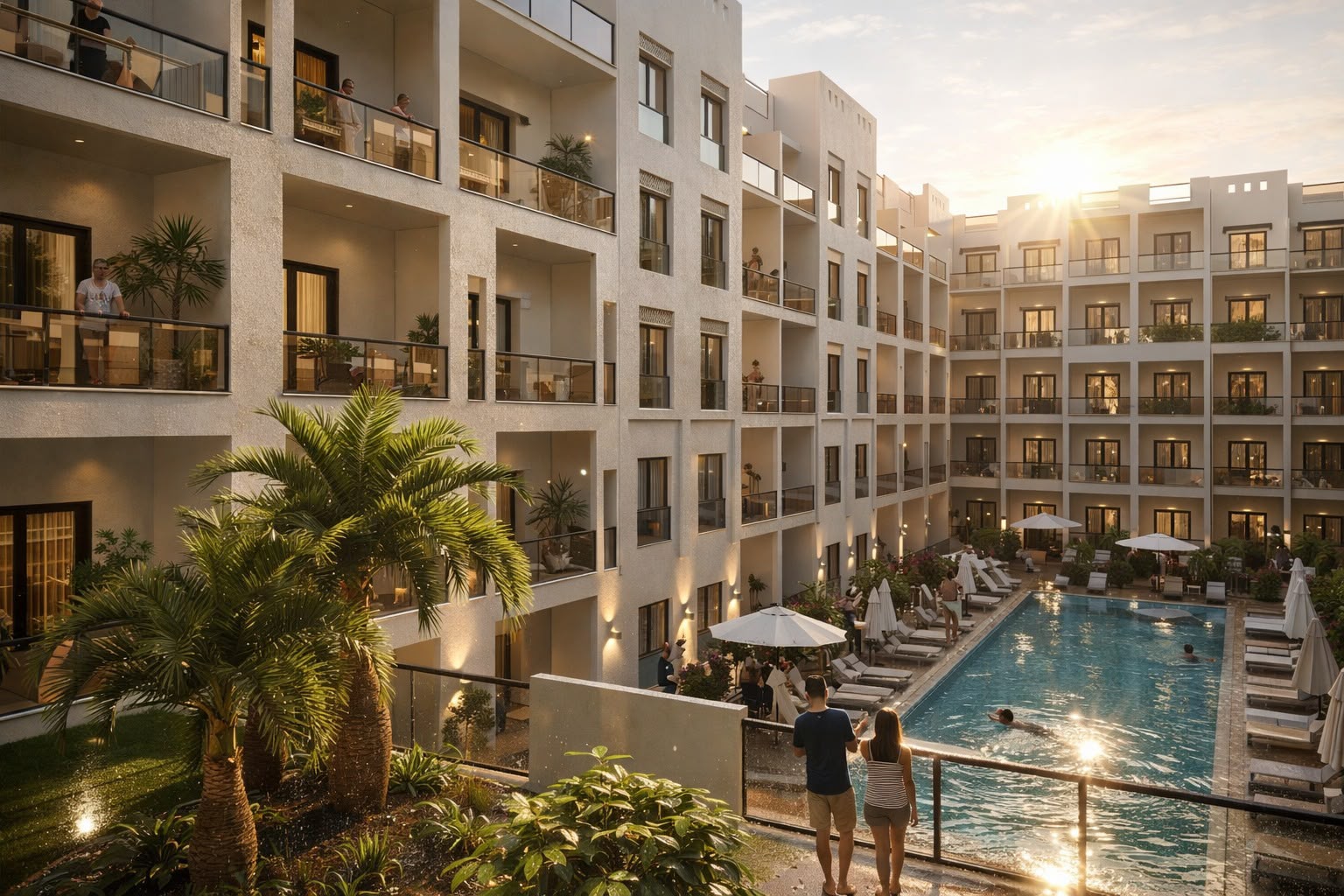 Orgwan Resort Hurghada courtyard pool — Red Sea investment property